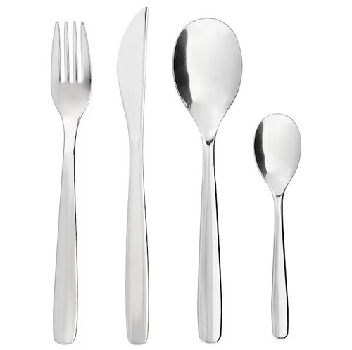 سرویس قاشق چنگال ایکیا 4 نفره 16 تیکه مدل MOPSIG