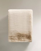 شال مبل زارا هوم FAUX FUR THROW رنگ بژ