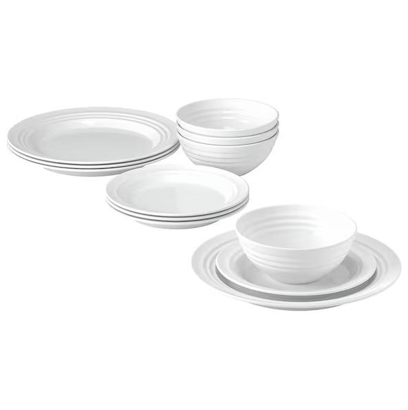 ست 12 پارچه ظروف غذاخوری ایکیا مدل Ikea FAVORISERA 404.586.00