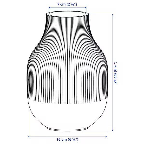 گلدان 21 سانتی ایکیا مدل GRADVIS کد 505.864.09